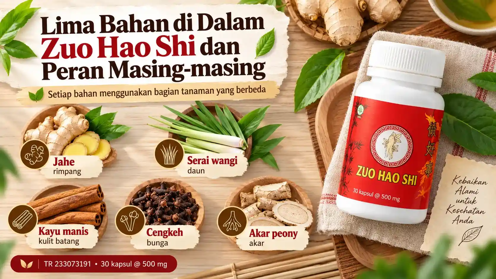 Lima Bahan di Dalam Zuo Hao Shi dan Peran Masing-masing