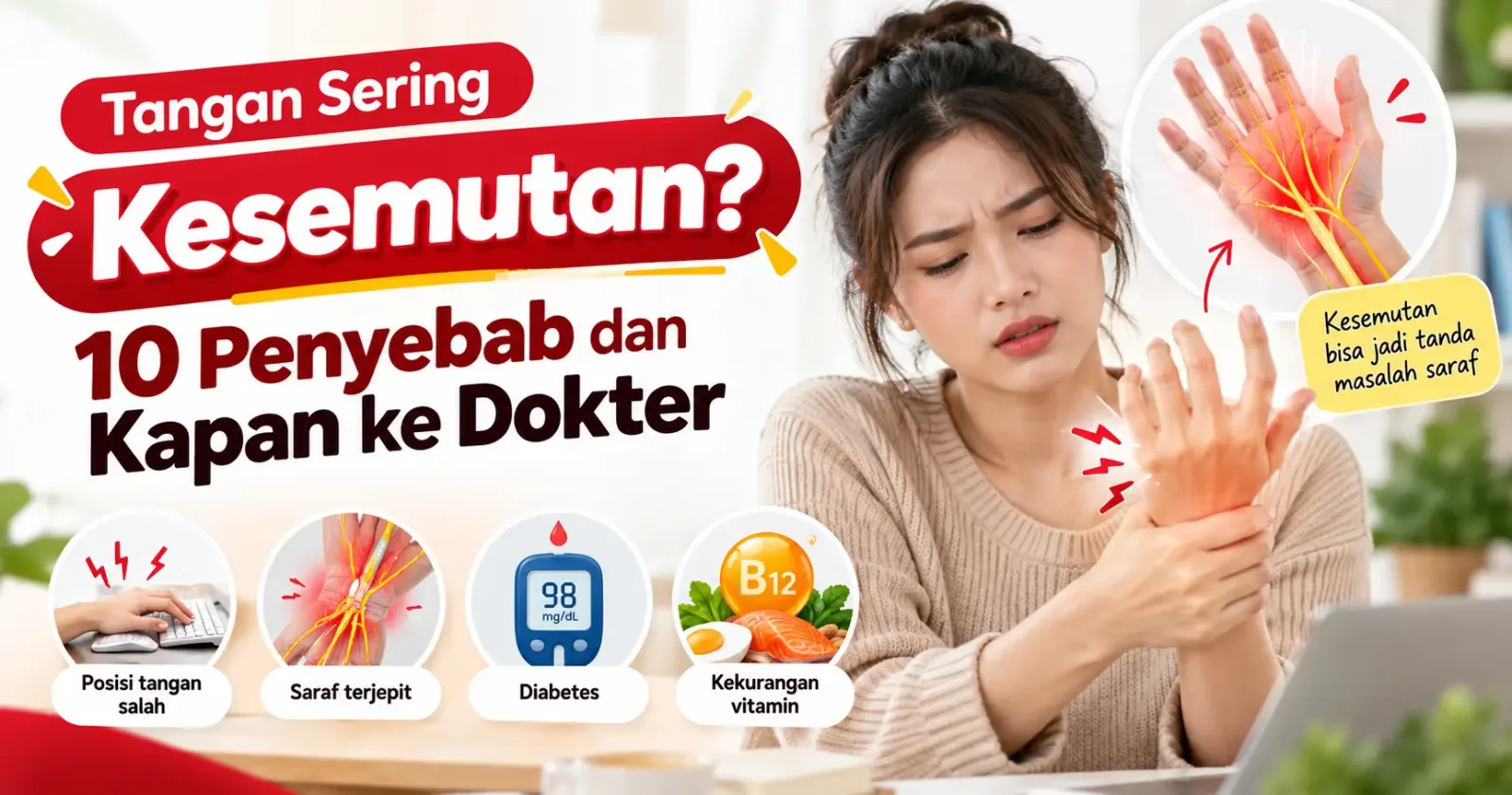 Tangan Sering Kesemutan? 10 Penyebab dan Kapan ke Dokter