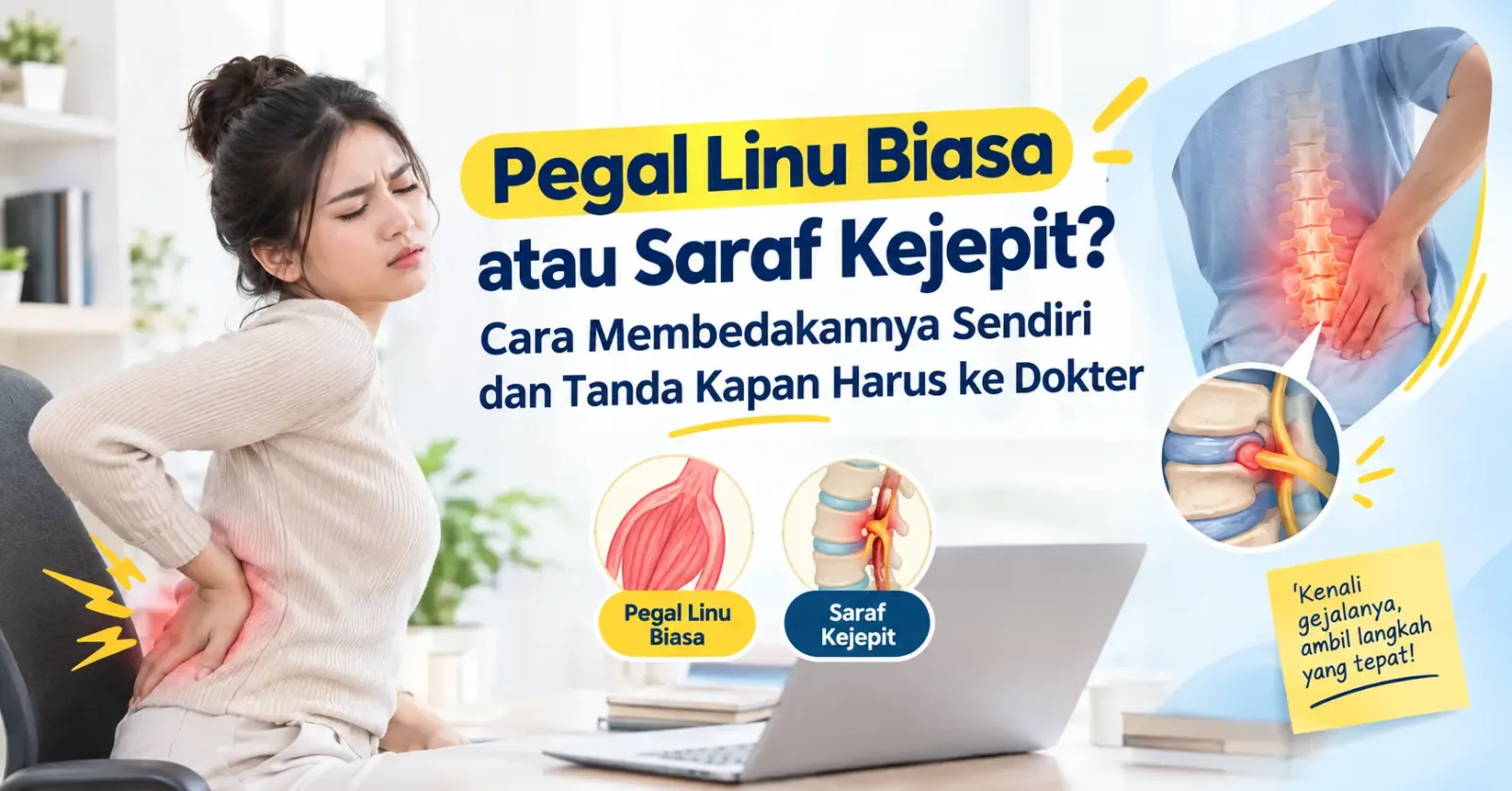 Pegal Linu Biasa atau Saraf Kejepit? Cara Membedakannya Sendiri dan Tanda Kapan Harus ke Dokter