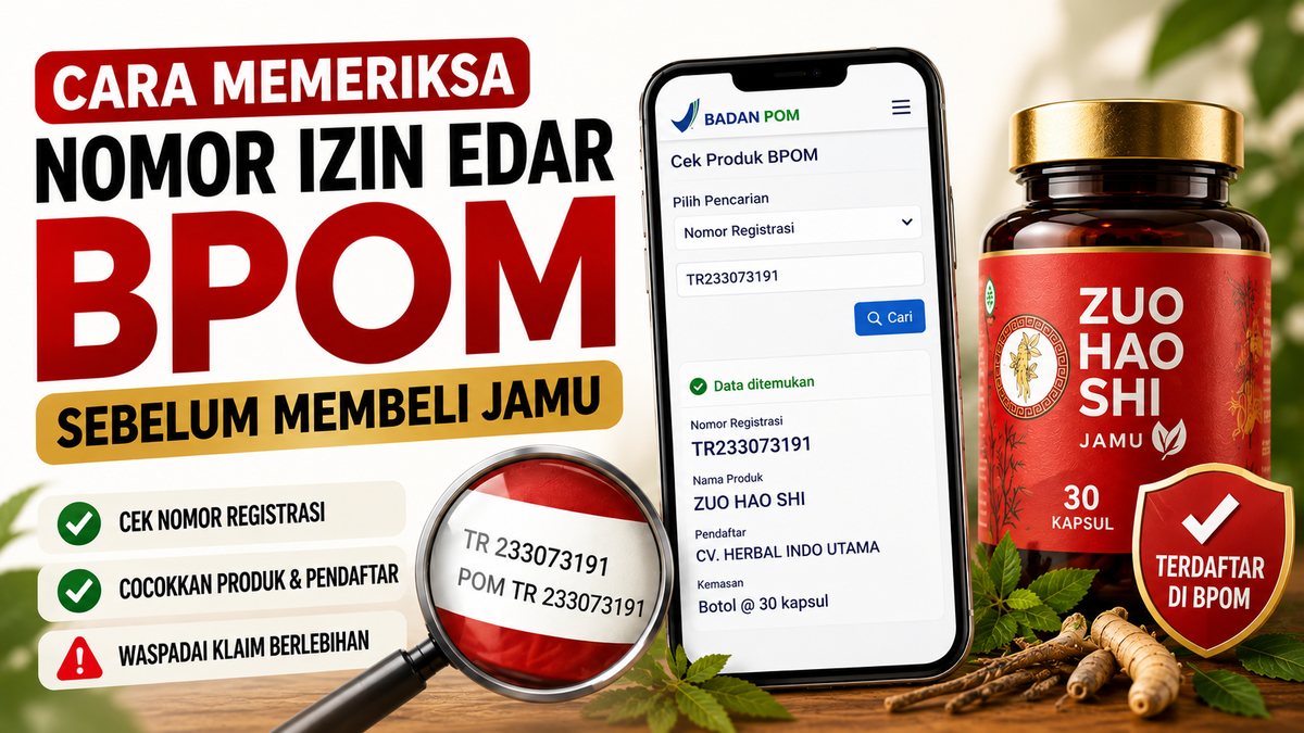 Cara cek nomor izin edar BPOM jamu dan obat herbal