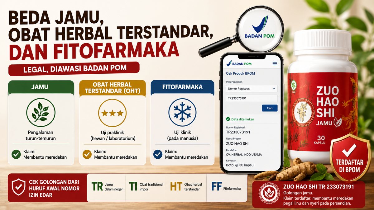 Beda jamu, obat herbal terstandar, dan fitofarmaka