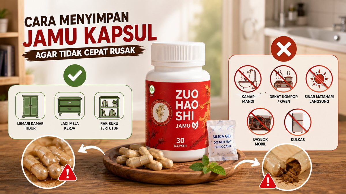 Cara menyimpan jamu kapsul agar tidak cepat rusak